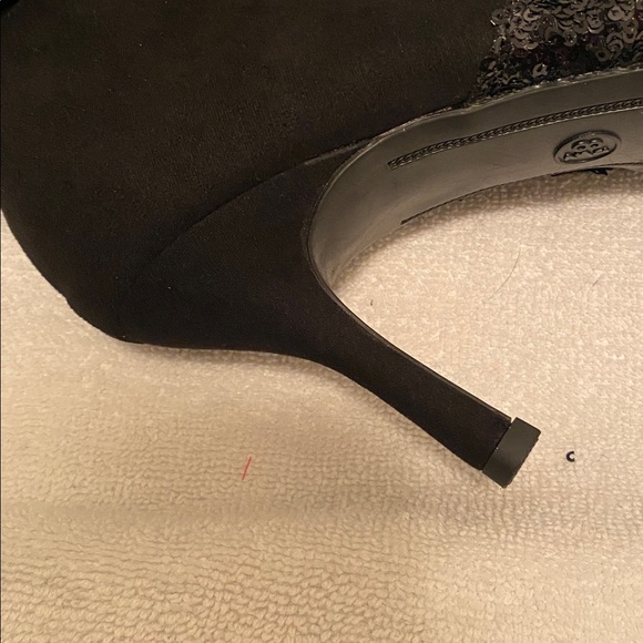 A New Day Black Sequins 1/2 Zip Heeled Boots… - Picture 7 of 9